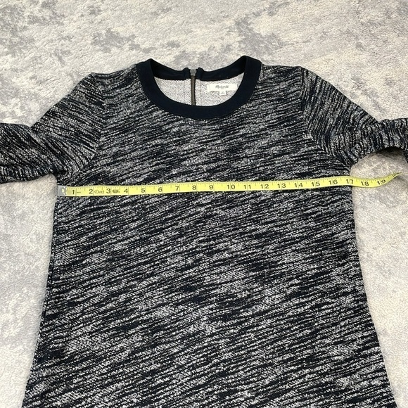 Madewell Marled Charcoal Gray Sweatshirt Dress Long Sleeve Sz M - Picture 7 of 12